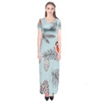 Christmas birds Short Sleeve Maxi Dress