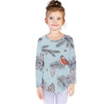 Christmas birds Kids  Long Sleeve Tee