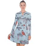 Christmas birds Long Sleeve Panel Dress