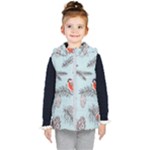 Christmas birds Kids  Hooded Puffer Vest