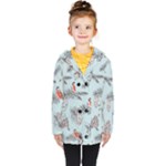 Christmas birds Kids  Double Breasted Button Coat