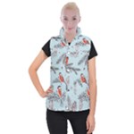 Christmas birds Women s Button Up Vest