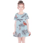 Christmas birds Kids  Simple Cotton Dress