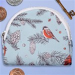 Christmas birds Horseshoe Style Canvas Pouch