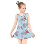 Christmas birds Kids  Skater Dress Swimsuit