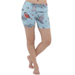 Christmas birds Lightweight Velour Yoga Shorts