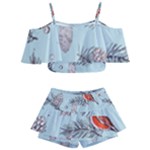 Christmas birds Kids  Off Shoulder Skirt Bikini