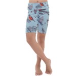 Christmas birds Kids  Lightweight Velour Cropped Yoga Leggings