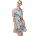 Christmas birds Sleeveless Shirt Dress