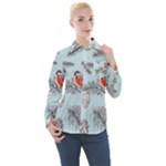 Christmas birds Women s Long Sleeve Pocket Shirt