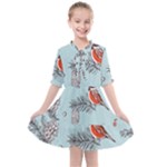 Christmas birds Kids  All Frills Chiffon Dress