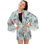 Christmas birds Long Sleeve Kimono