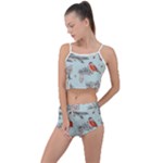 Christmas birds Summer Cropped Co-Ord Set