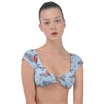 Christmas birds Cap Sleeve Ring Bikini Top