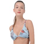 Christmas birds Knot Up Bikini Top