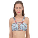 Christmas birds Cage Up Bikini Top