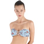 Christmas birds Twist Bandeau Bikini Top