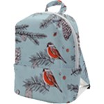 Christmas birds Zip Up Backpack