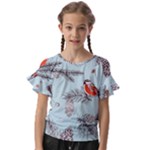 Christmas birds Kids  Cut Out Flutter Sleeves