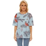 Christmas birds Oversized Basic Tee