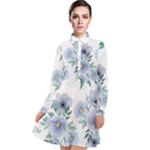 Floral pattern Long Sleeve Chiffon Shirt Dress