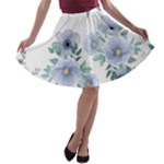 Floral pattern A-line Skater Skirt