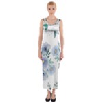 Floral pattern Fitted Maxi Dress