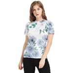 Floral pattern Women s Short Sleeve Rash Guard