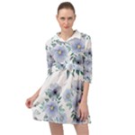 Floral pattern Mini Skater Shirt Dress