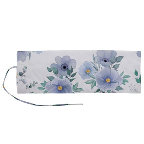 Floral pattern Roll Up Canvas Pencil Holder (M) from Custom Dropshipper
