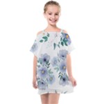 Floral pattern Kids  One Piece Chiffon Dress