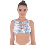 Floral pattern Bandaged Up Bikini Top