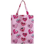 Emoji Heart Zipper Classic Tote Bag