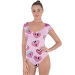 Emoji Heart Short Sleeve Leotard 