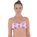 Emoji Heart Halter Bandeau Bikini Top