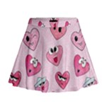 Emoji Heart Mini Flare Skirt