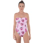 Emoji Heart Tie Back One Piece Swimsuit