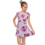 Emoji Heart Kids  Cap Sleeve Dress