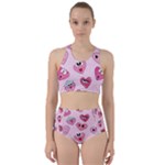 Emoji Heart Racer Back Bikini Set