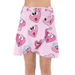 Emoji Heart Wrap Front Skirt