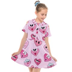 Kids  Short Sleeve Shirt Dress 