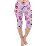 Emoji Heart Lightweight Velour Cropped Yoga Leggings