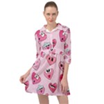 Emoji Heart Mini Skater Shirt Dress