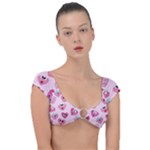 Emoji Heart Cap Sleeve Ring Bikini Top