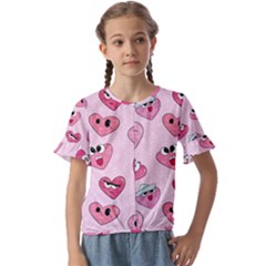 Kids  Cuff Sleeve Scrunch Bottom T-Shirt 
