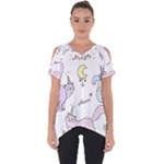  Cute unicorn cats Cut Out Side Drop Tee