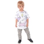  Cute unicorn cats Kids  Raglan Tee