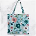 Zipper Grocery Tote Bag 