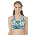 Flower Sports Bra with Border