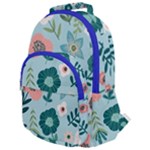 Flower Rounded Multi Pocket Backpack